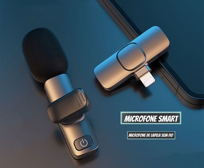 Microfone de Lapela Sem Fio Smart
