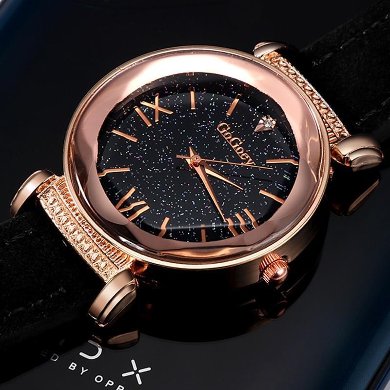Relógio Luxo Feminino Céu Estrelado Diamante - Frete Gratis