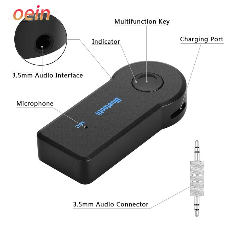 Transmissor 2 em 1 Bluetooth e Wireless 5.0