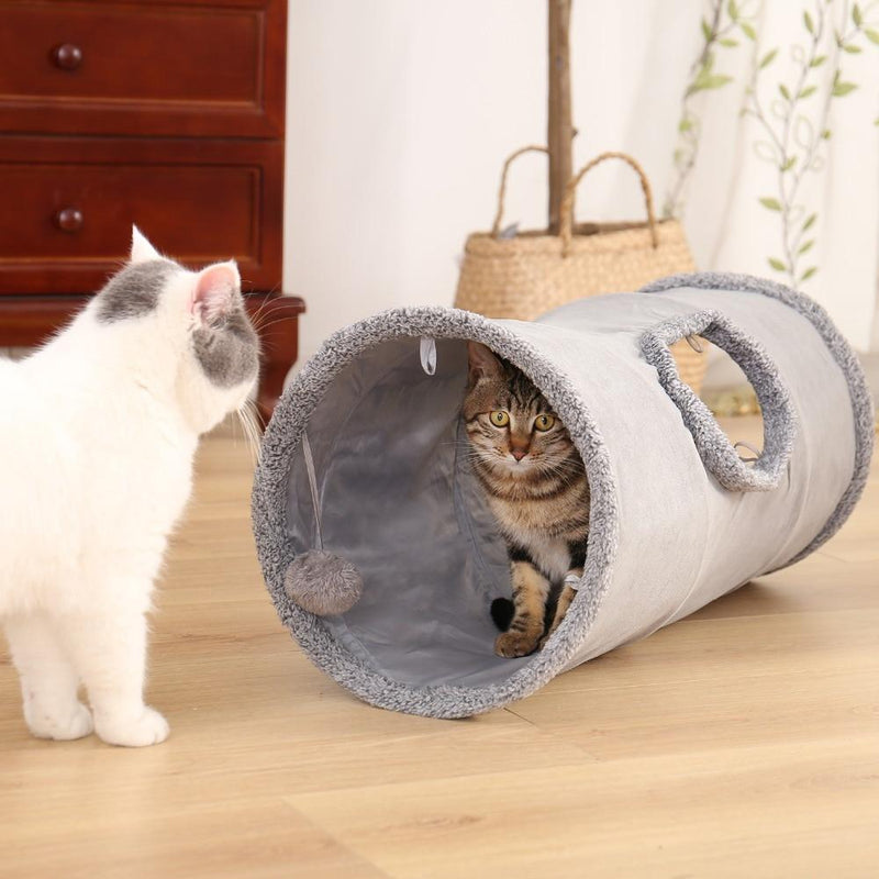 Túnel 2 buracos para treinamento Brinquedo para Gatos