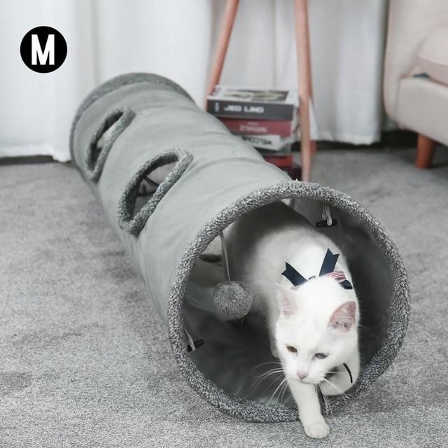 Túnel 2 buracos para treinamento Brinquedo para Gatos